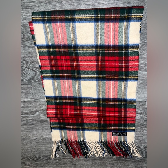 Lord & Taylor Plaid Acrylic Scarf - Picture 5 of 8
